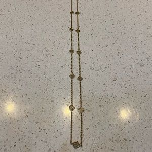 Kendra Scott long gold logo necklace